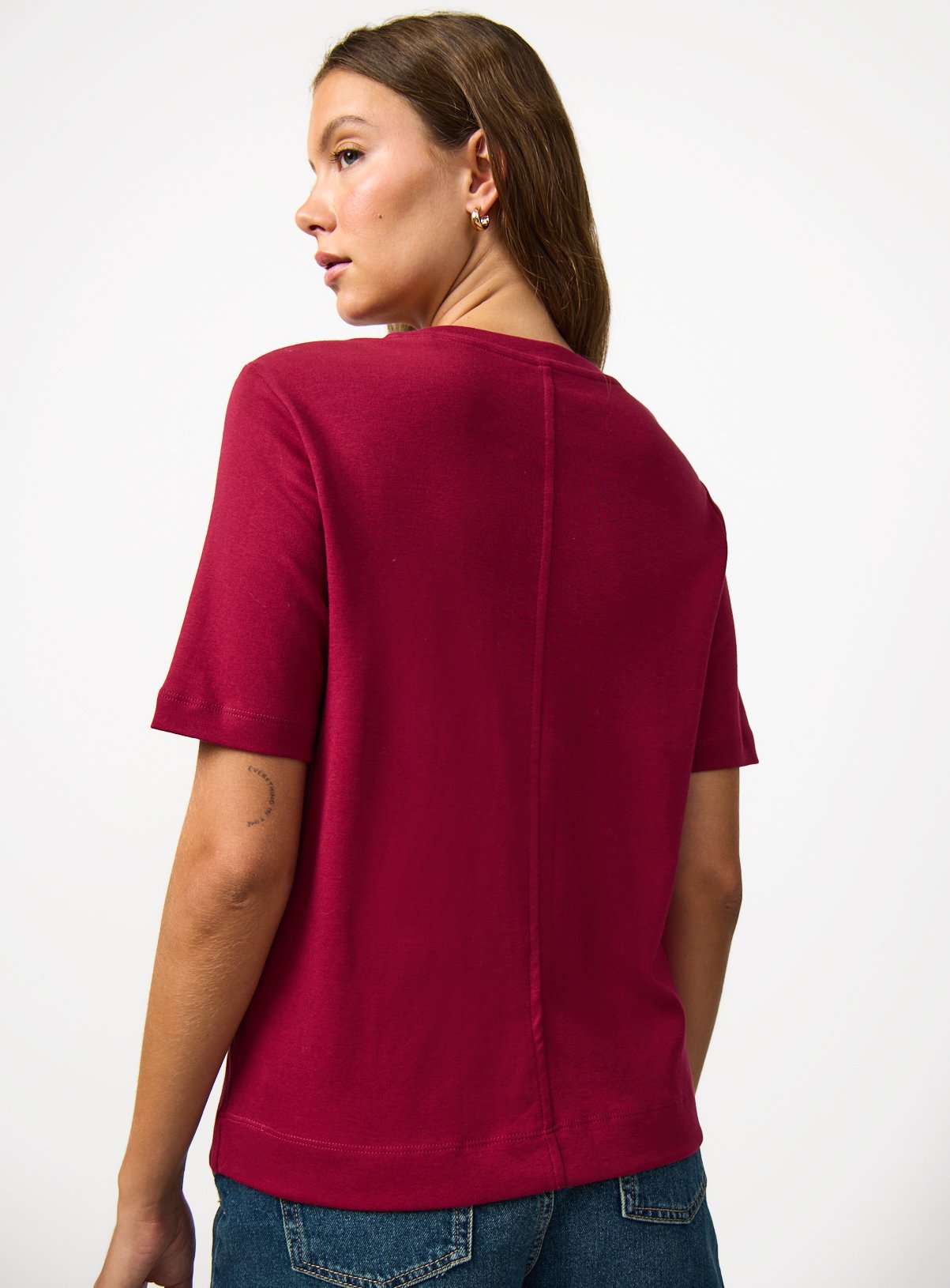 Berry Red Pure Cotton Ultimate T-Shirt 20 - Image 4 thumbnail